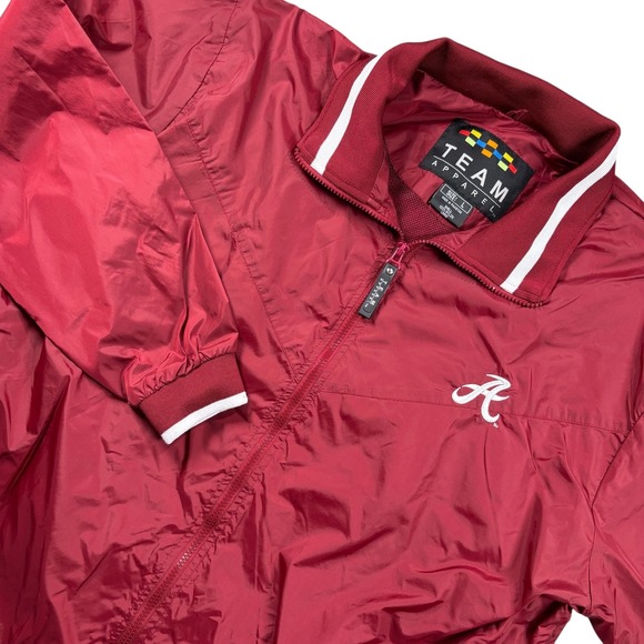 VTG Alabama Crimson Tide Windbreaker Jacket Mens Large Maroon full zip - Picture 1 of 9